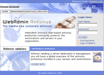 Скриншот программы: "Panda WebAdmin Antivirus (B3ASPWAA лицензия на 3 года)". Кликните для просмотра изображения.